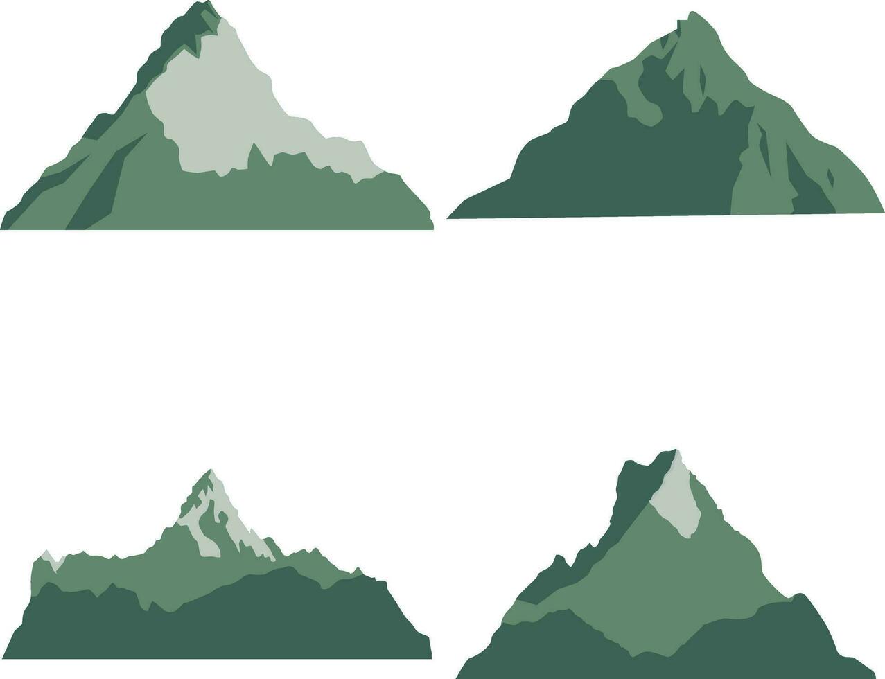 International Mountain Day Icon With Abstract Design. Isolated On White Background. Vector Illustration Set.
