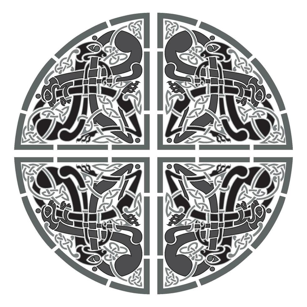 antiguo mundo Clásico ornamento nudo céltico decorativo elemento conjunto aislado vector
