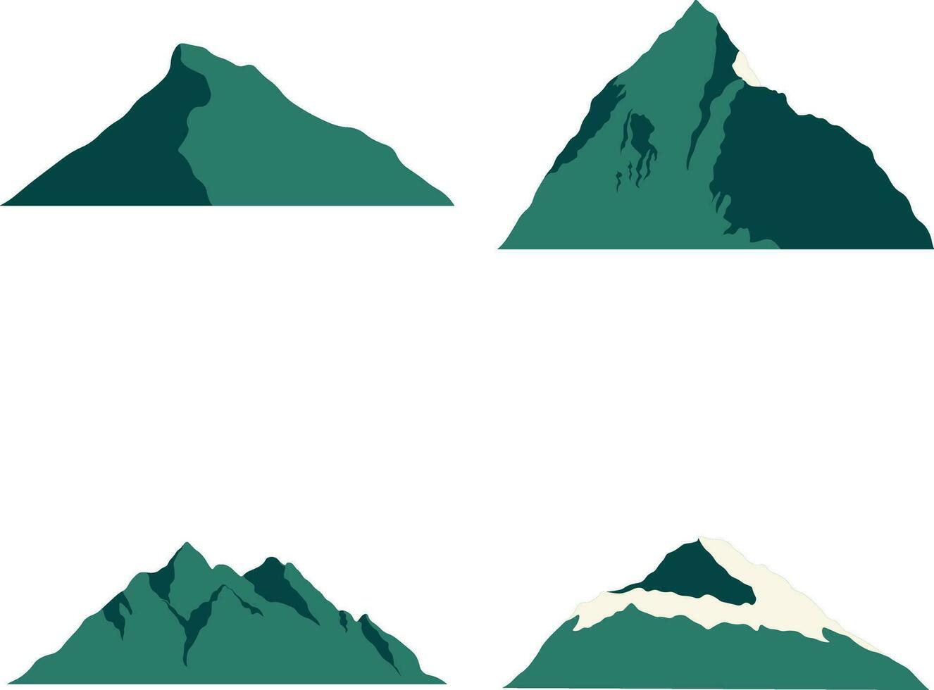 International Mountain Day Icon Set. Abstract Decoration. Vector Illustration