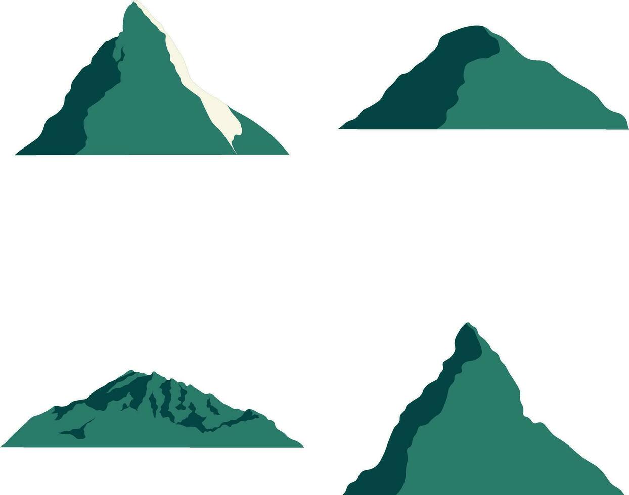 International Mountain Day Icon Set. Abstract Decoration. Vector Illustration