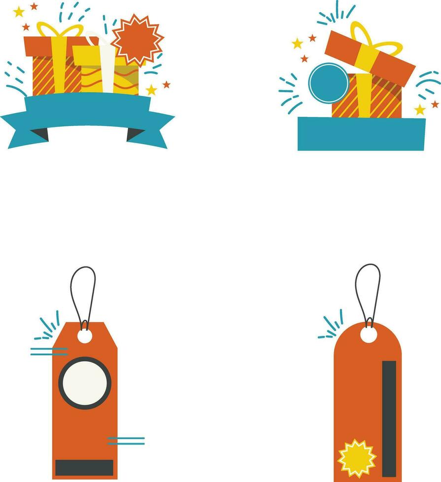 Set of Boxing Day. With Flat Cartoon Design. Isolated Vector Illustration.