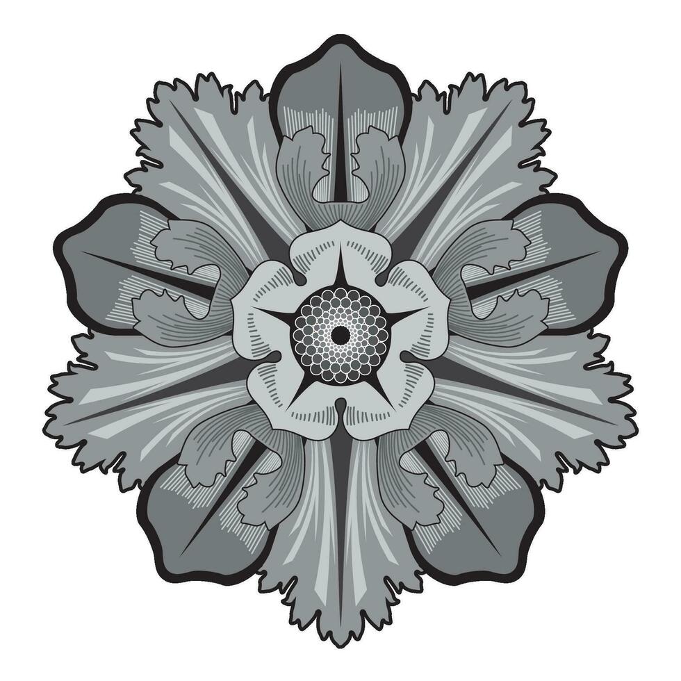 decorativo mandala ornamental redondo modelo aislado en blanco antecedentes vector