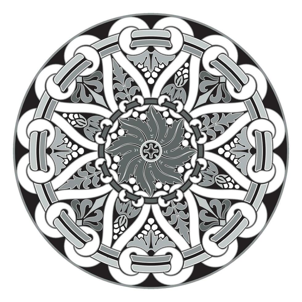 Decorative Mandala Ornamental round pattern isolated on white background vector