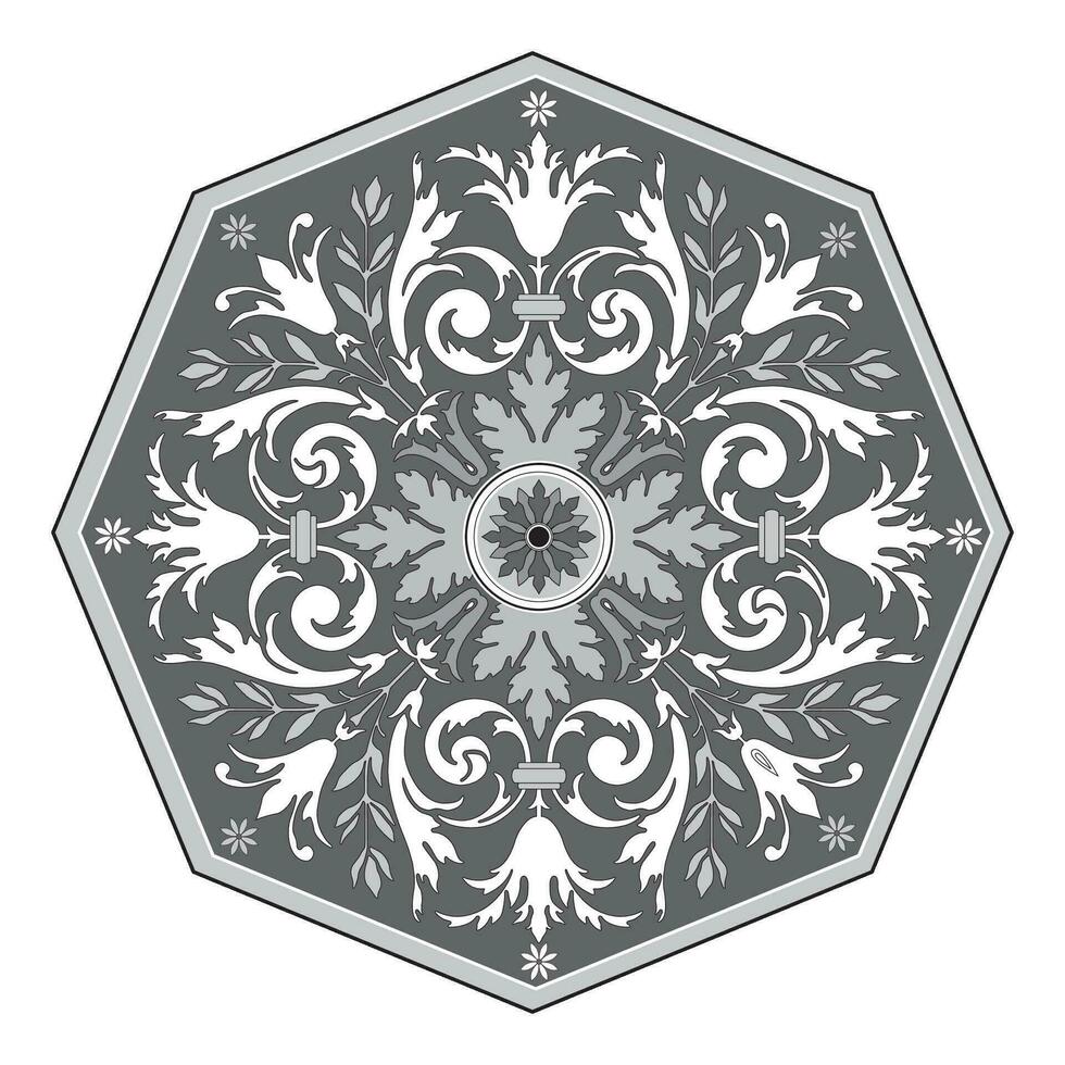 decorativo mandala ornamental redondo modelo aislado en blanco antecedentes vector