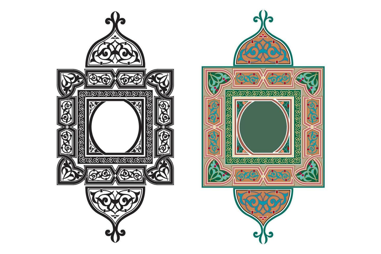 Vintage floral classic calligraphic retro vignette scroll frames ornamental design elements black set isolated vector