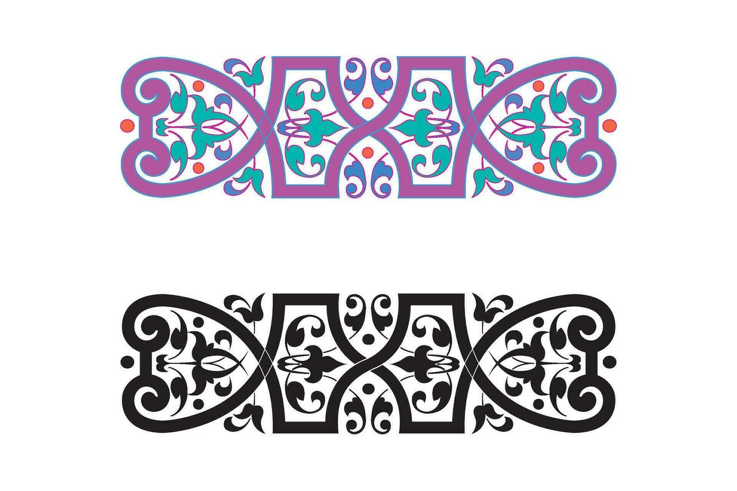 Vintage floral calligraphic floral vignette scroll corners ornamental design elements black set isolated vector