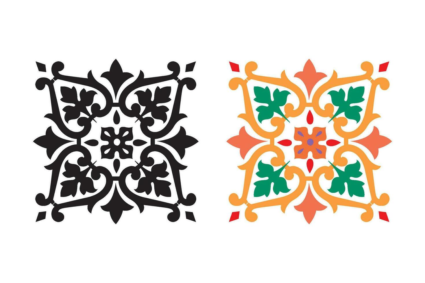 Vintage floral calligraphic floral vignette scroll corners ornamental design elements black set isolated vector