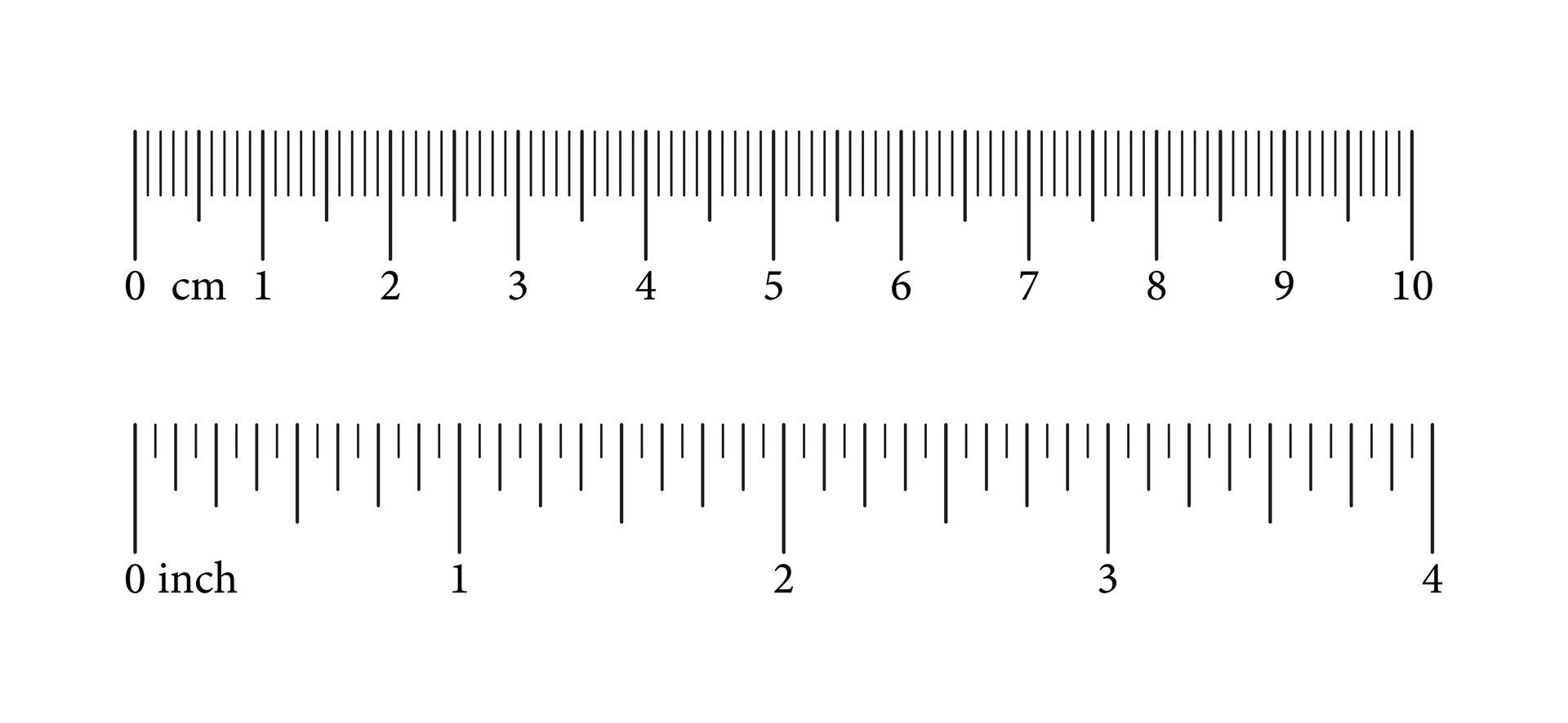 4 inch on sale ruler actual size