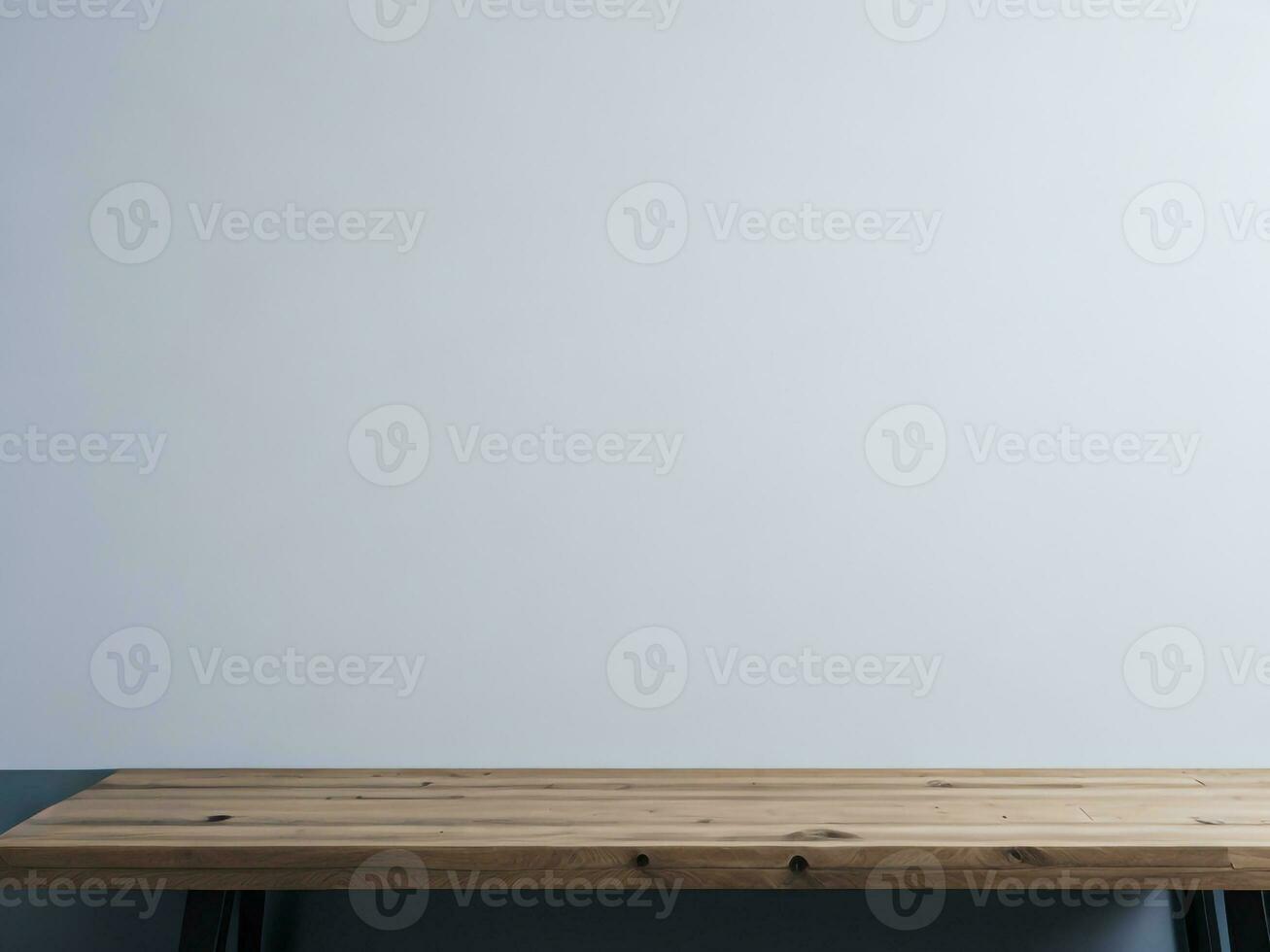 AI generated Empty Wooden table on the White background Close up view. High quality photo