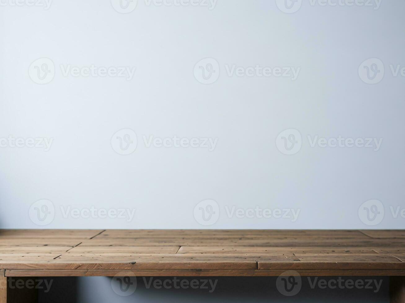 AI generated Empty Wooden table on the White background Close up view. High quality photo