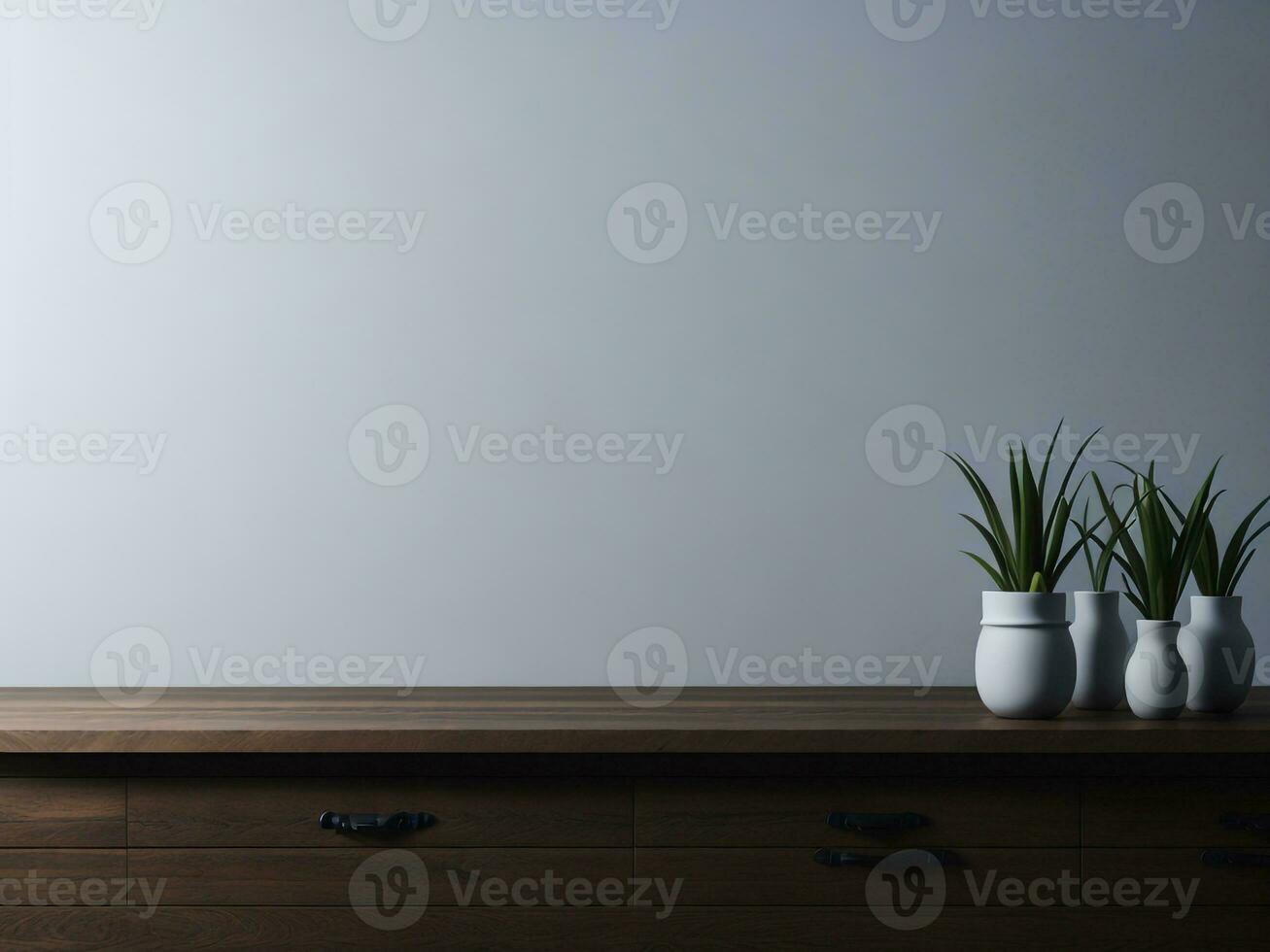 AI generated Empty Wooden table on the White background Close up view. High quality photo