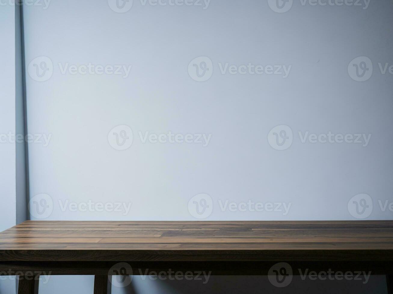 AI generated Empty Wooden table on the White background Close up view. High quality photo