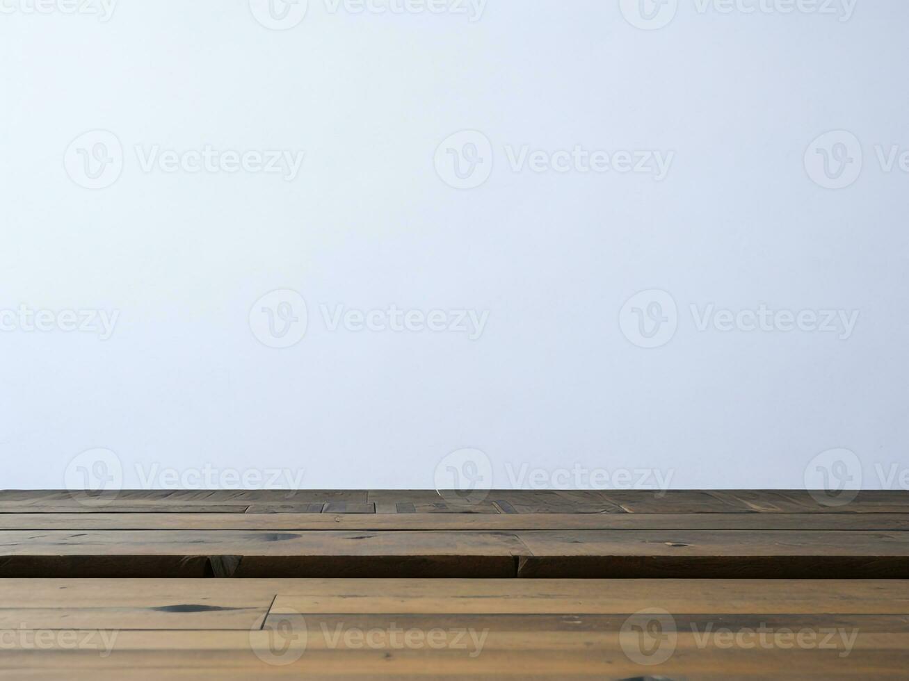 AI generated Empty Wooden table on the White background Close up view. High quality photo