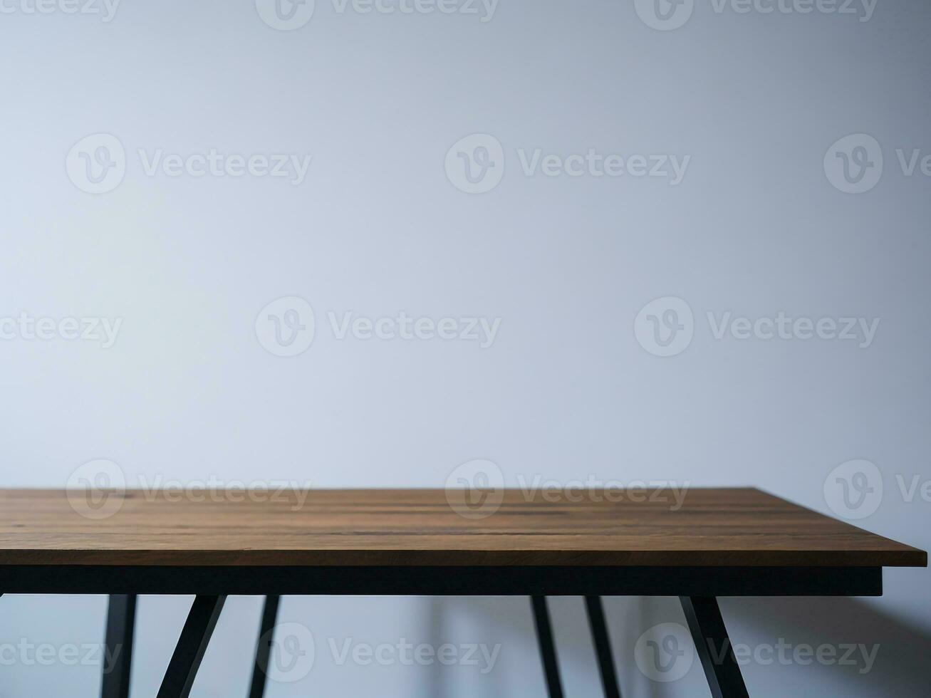 AI generated Empty Wooden table on the White background Close up view. High quality photo