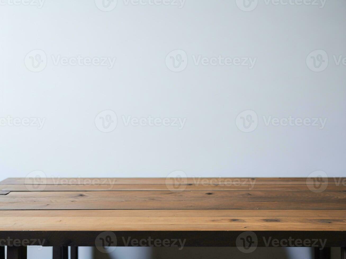 AI generated Empty Wooden table on the White background Close up view. High quality photo