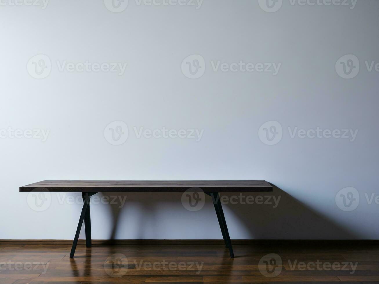 AI generated Empty Wooden table on the White background Close up view. High quality photo