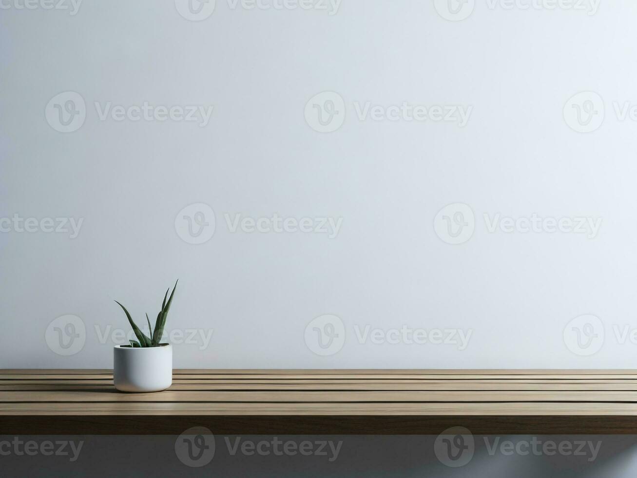 AI generated Empty Wooden table on the White background Close up view. High quality photo