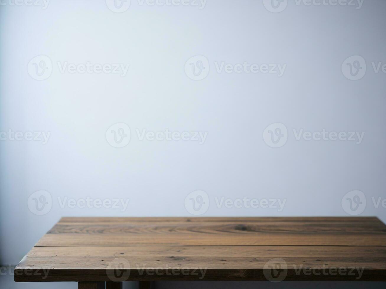 AI generated Empty Wooden table on the White background Close up view. High quality photo