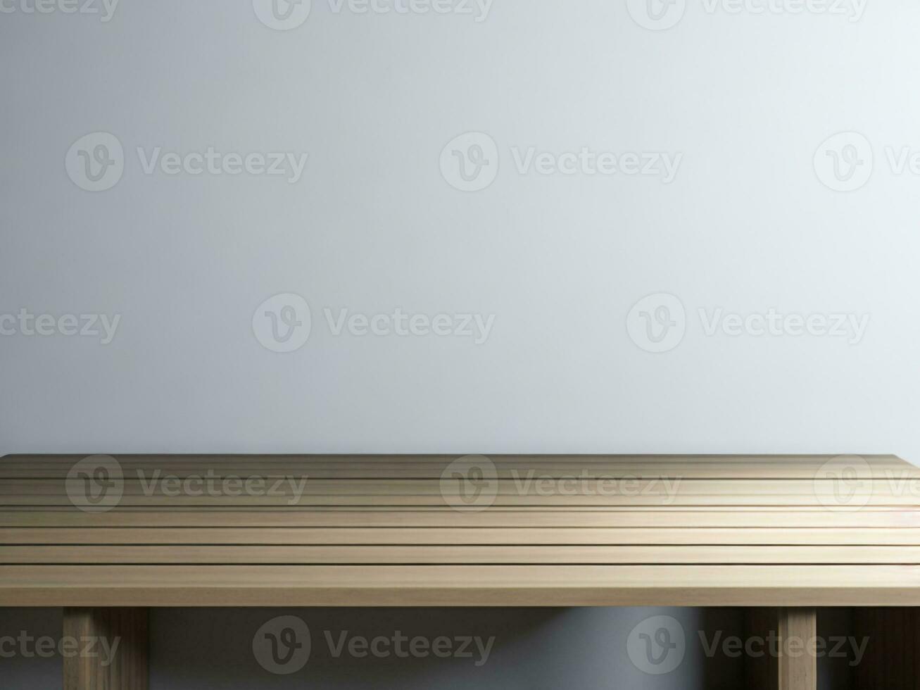 AI generated Empty Wooden table on the White background Close up view. High quality photo