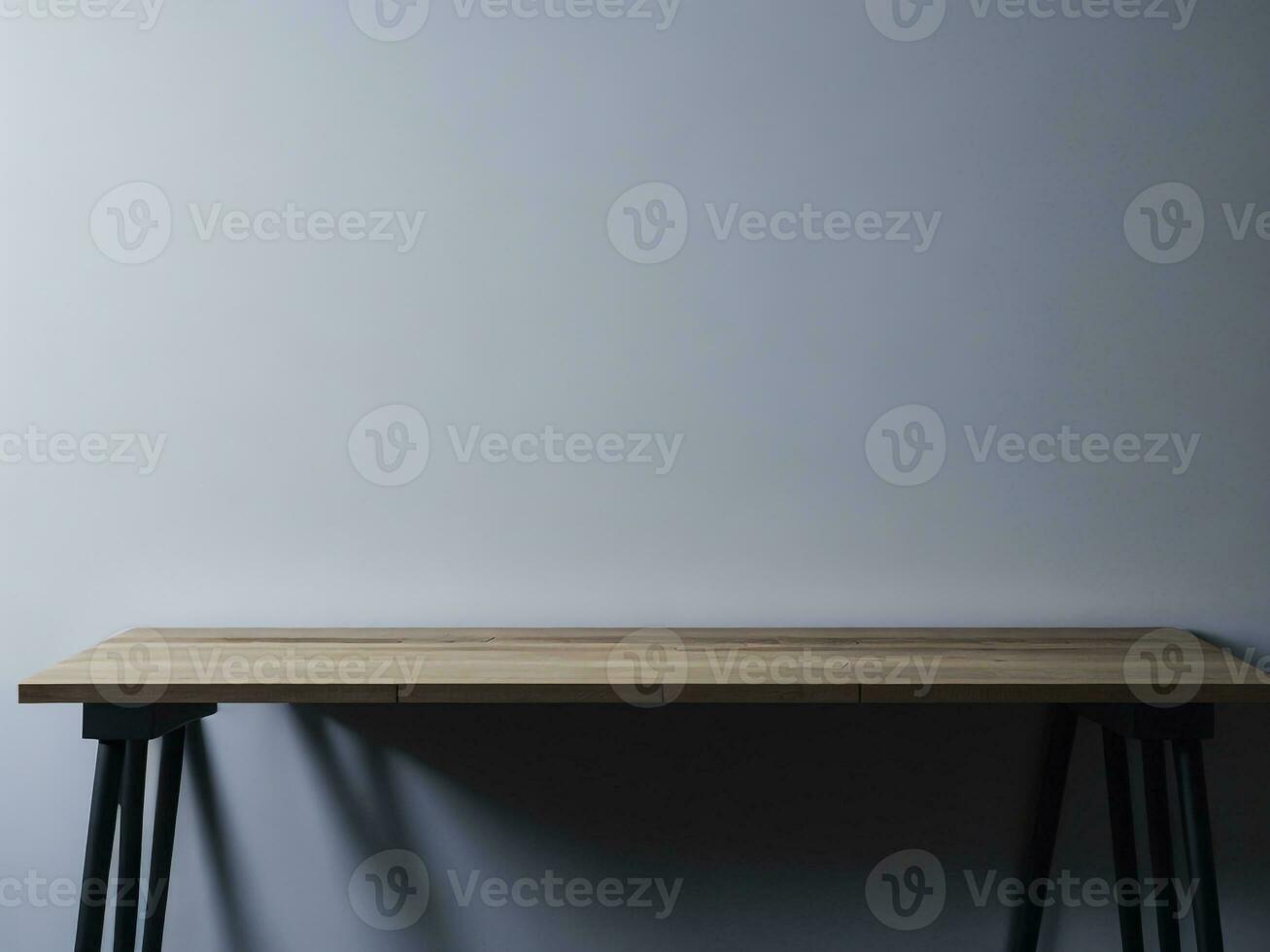 AI generated Empty Wooden table on the White background Close up view. High quality photo