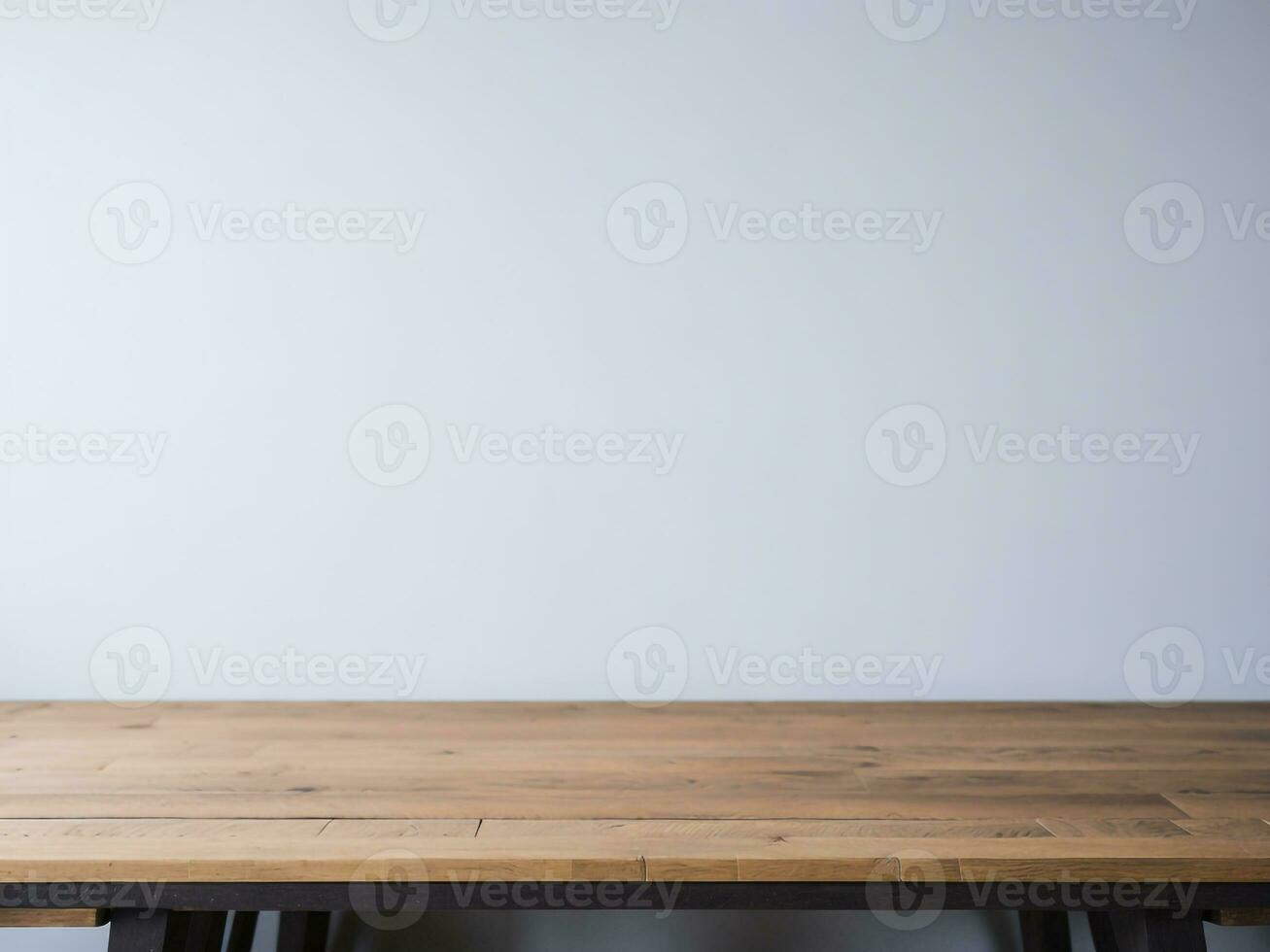 AI generated Empty Wooden table on the White background Close up view. High quality photo