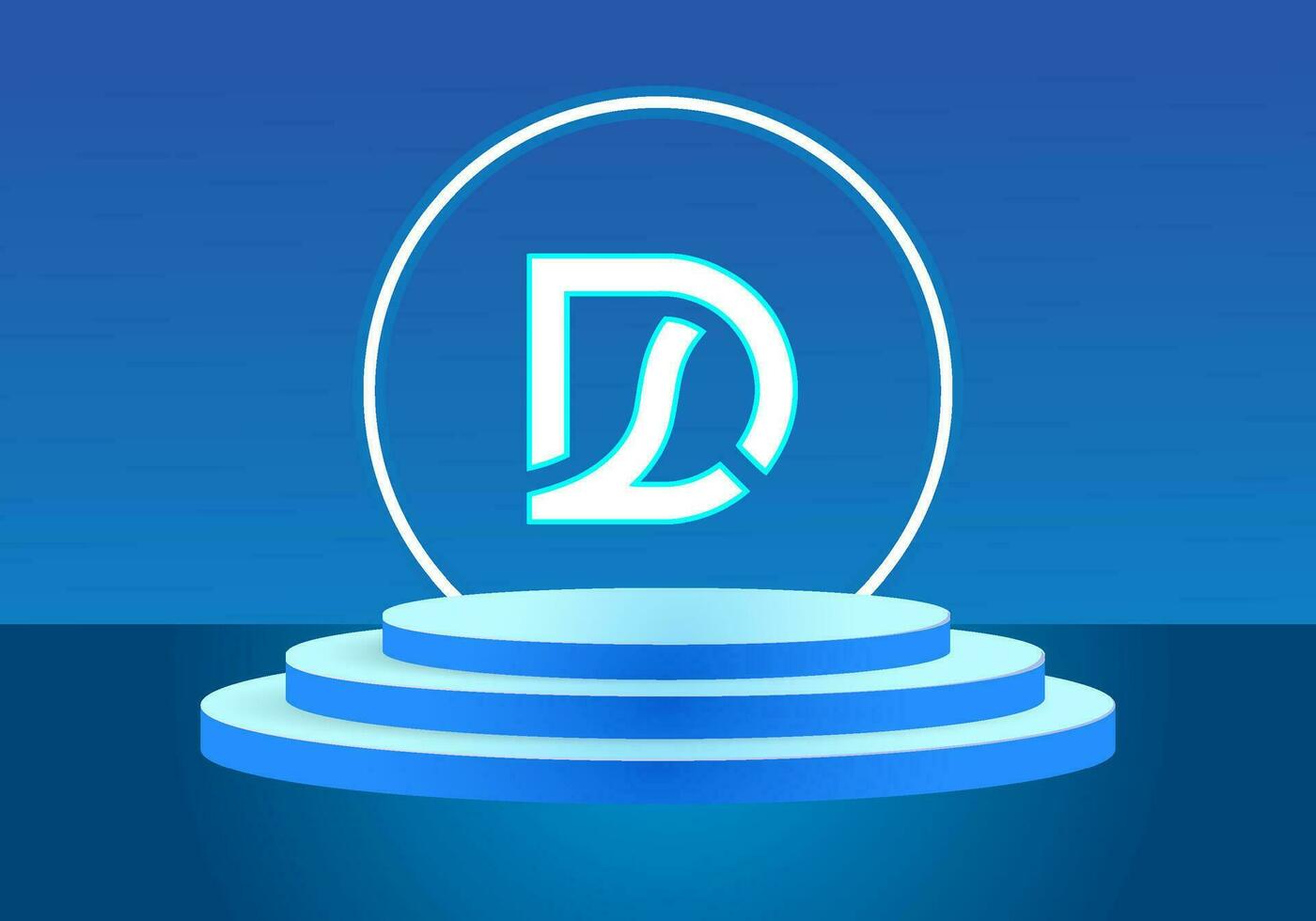 Letter DL blue logo sign. Vector logo design for business.