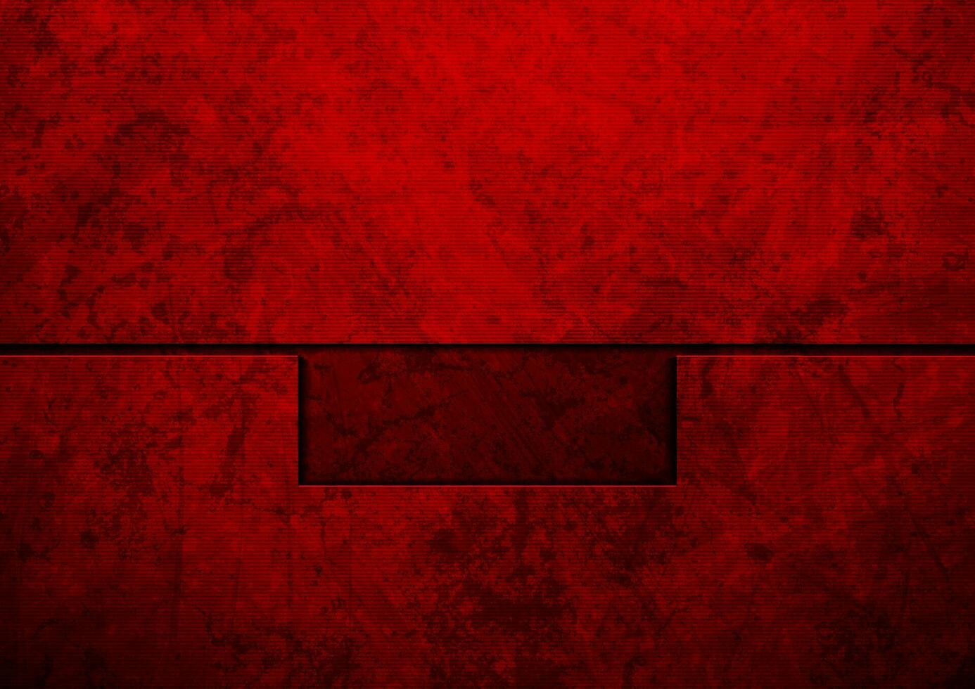 Bright red technology abstract background with ancient grunge texture vector