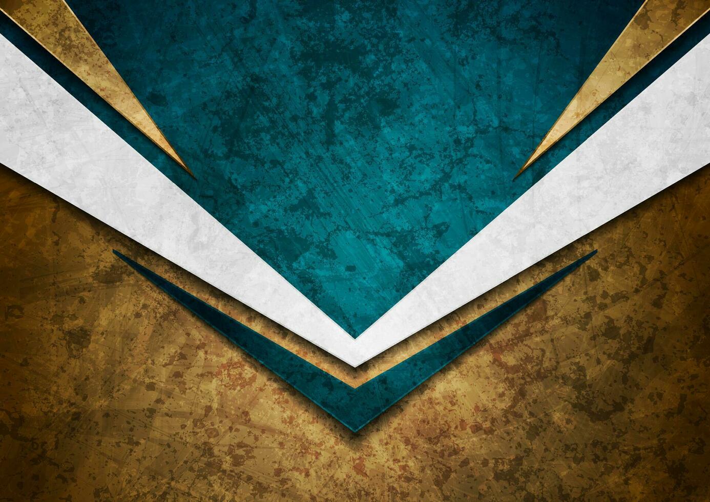 Blue, brown and grey arrows abstract grunge tech background vector