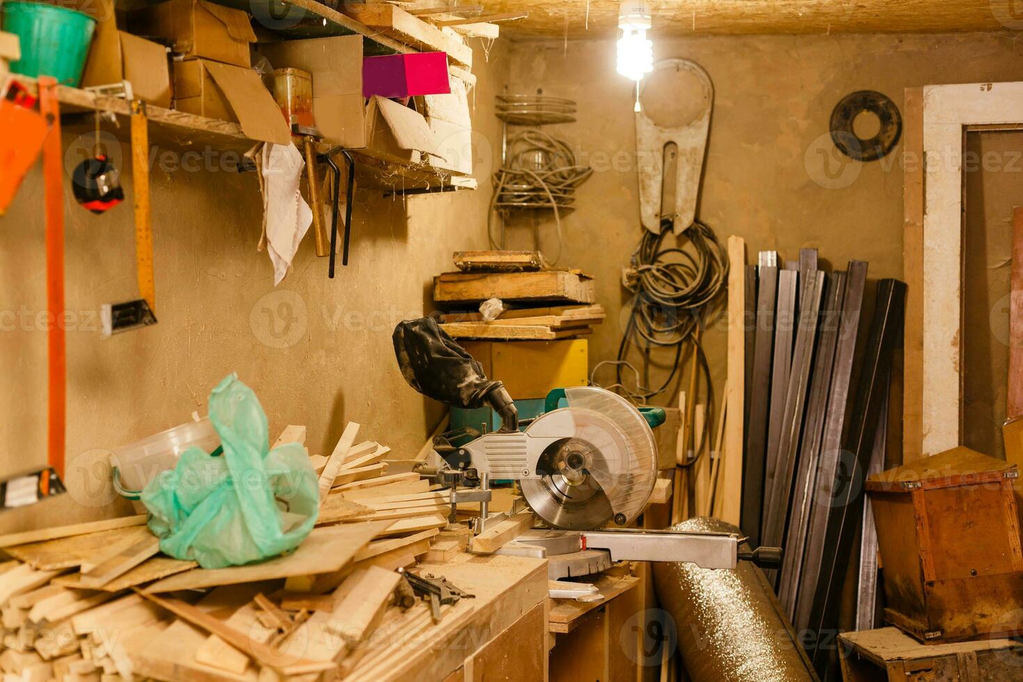 Furniture production in a carpenter's workshop photo