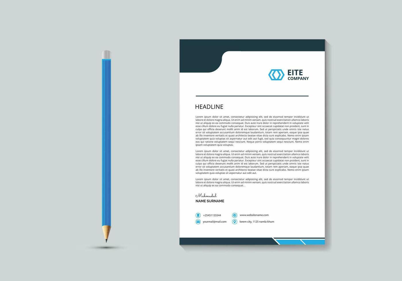 Modern Creative  and Clean letterhead Degsin. Medical Doctor healthcare letterhead Design, business letterhend Degsin. Corporate modern letterhead design template vector