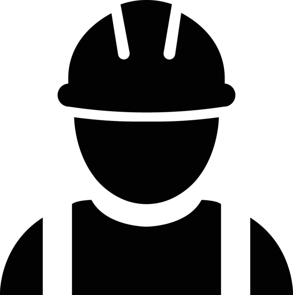 construction worker icon in flat. isolate. related to building contractor builder man industry architect or engineer workman with helmet. vector for apps and website