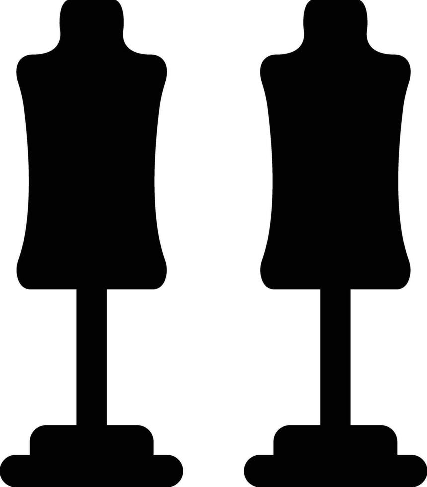Plastic dummy on the stand icon in flat. Sewing or tailoring tools kit sign symbol mannequins realistic male forms dress stands isolated on transparent background vector for apps and website