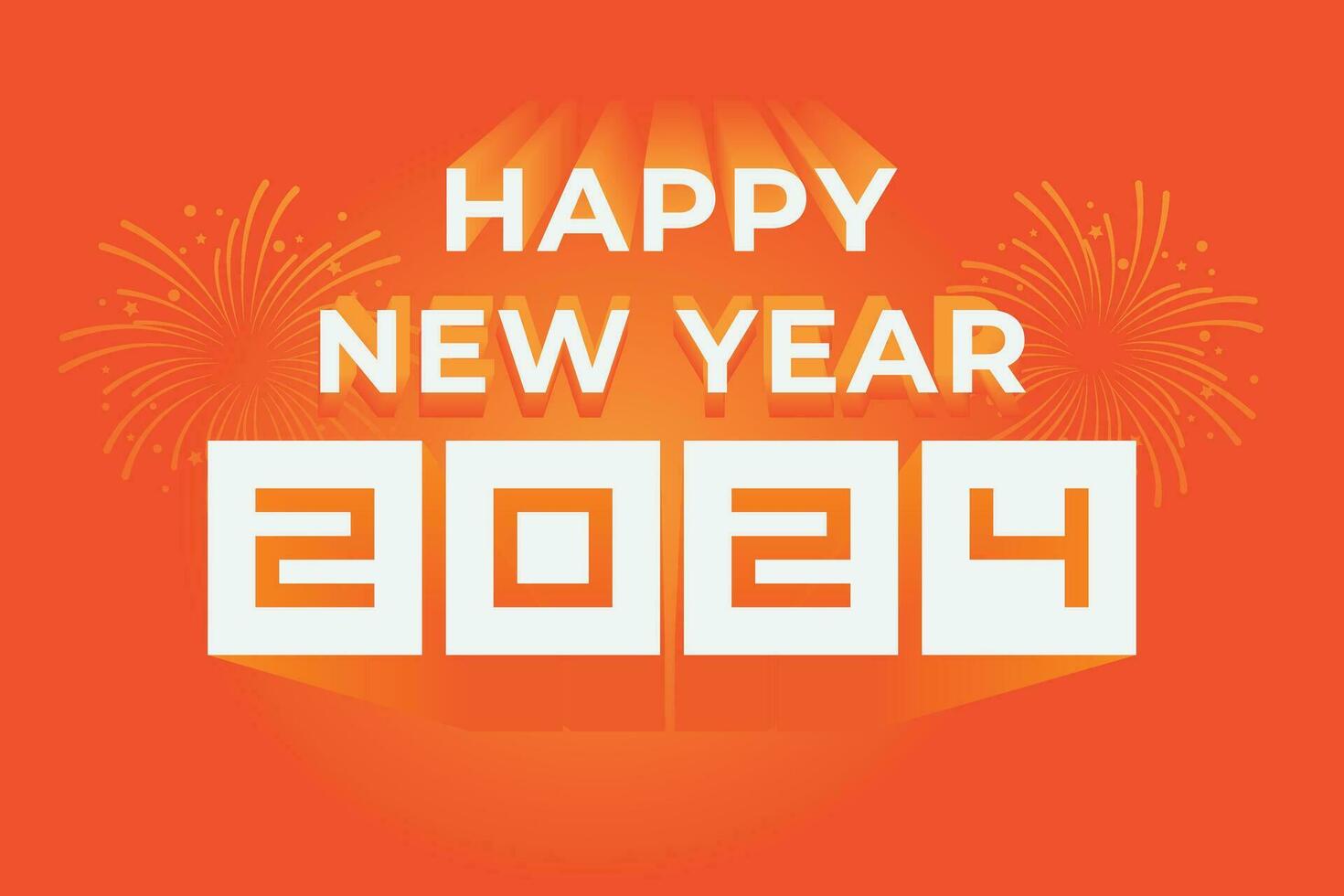 Happy new year 2024 square template with 3D hanging number, happy new year, new year, new year 2024, 2024, 2025 vector