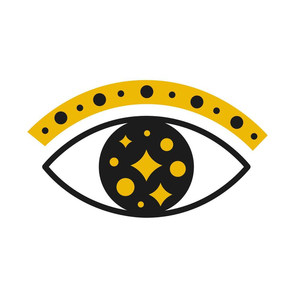 Magical eye with stars vector