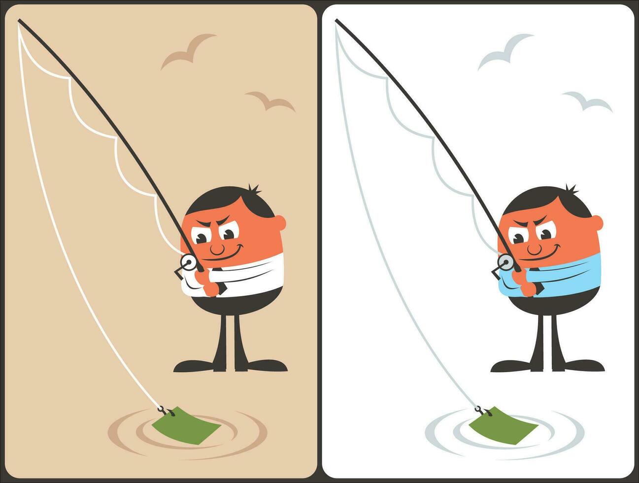 Businessman Fishing Concept vector