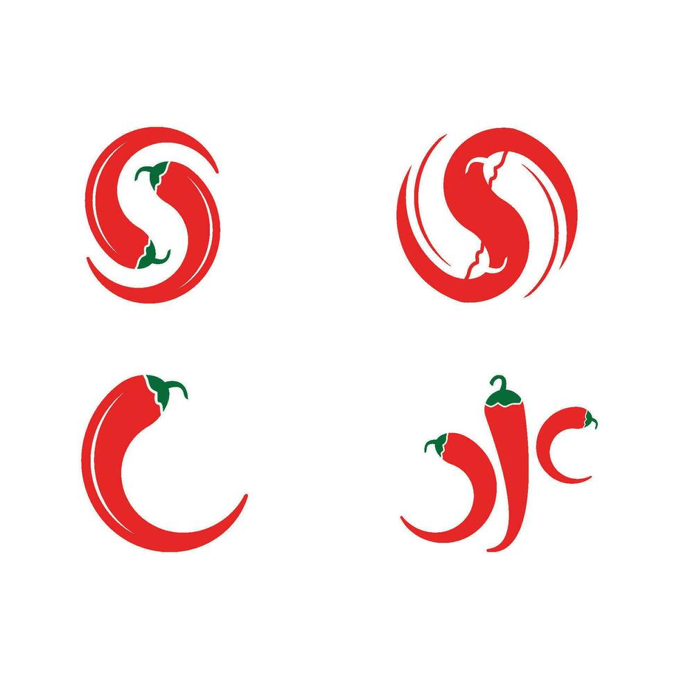 Red hot natural chili icon vector Illustration
