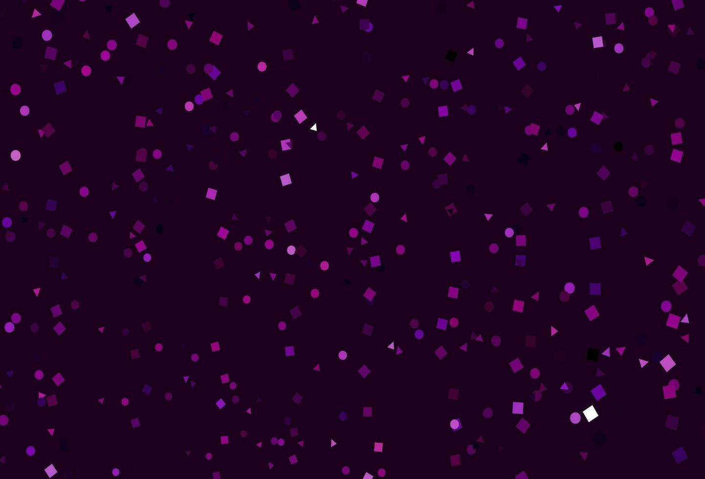 Light Purple vector template with crystals, circles, squares.