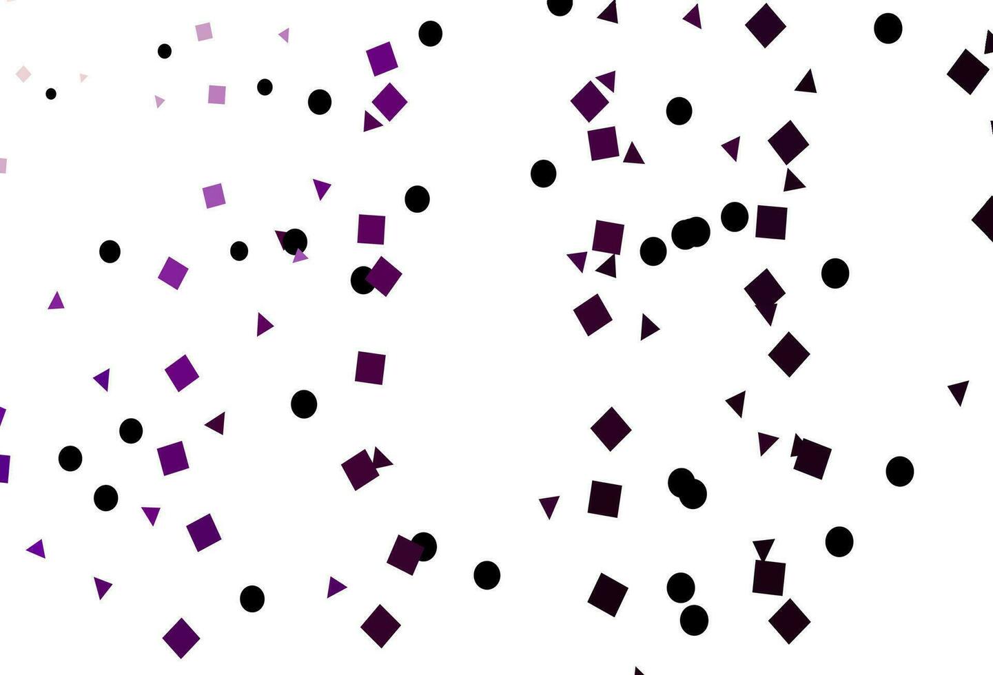 Light Purple vector template with crystals, circles, squares.