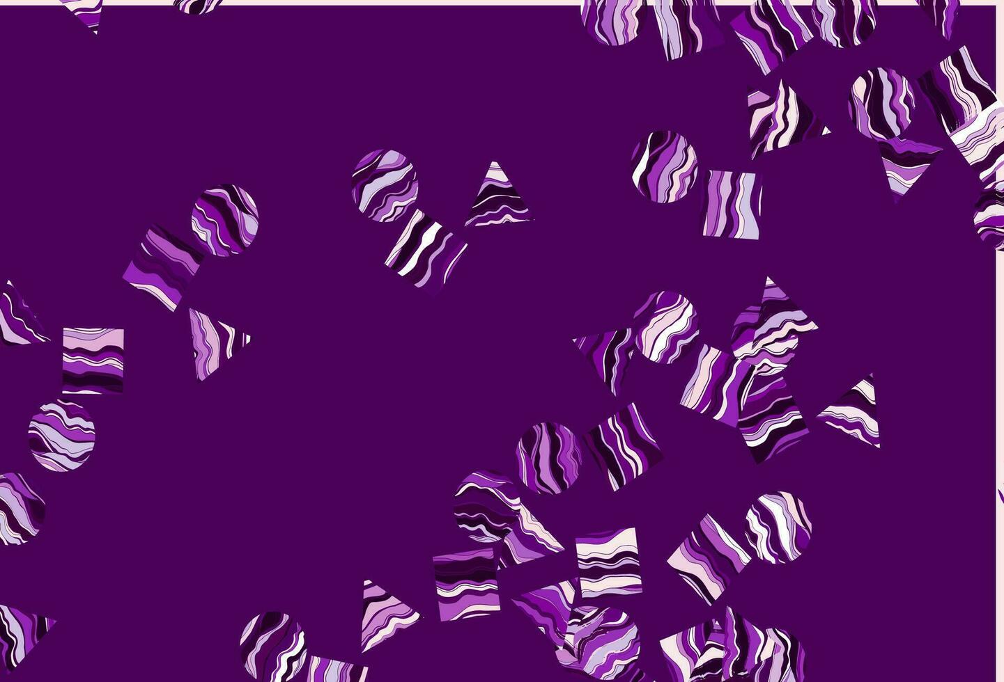Light Purple vector cover in polygonal style with circles.