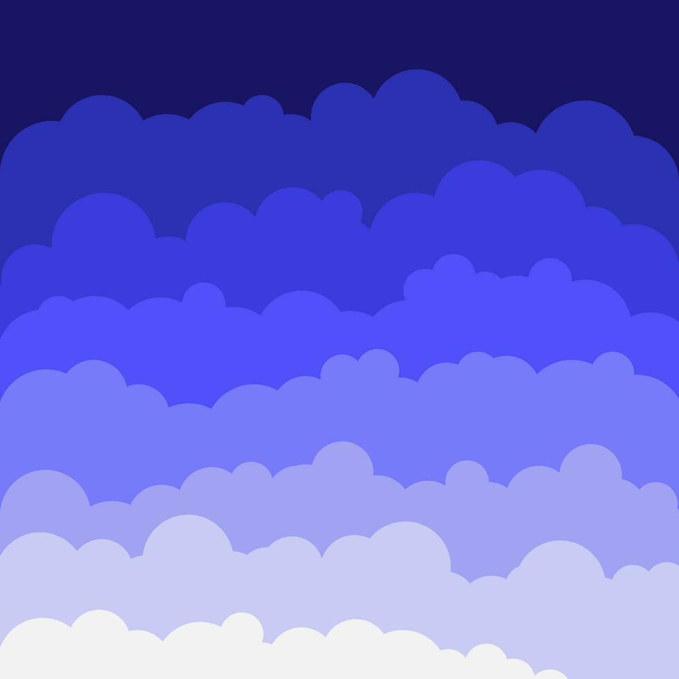 Clouds in the blue sky. Template sky background. Vector illustration