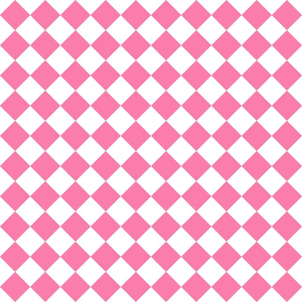 Seamless geometric pattern. Pink square on white background. Simple repeat ornament. Vector illustration