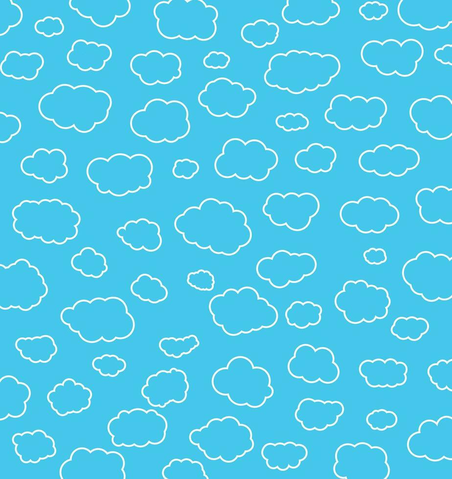 Clouds on blue background. Vector illustration