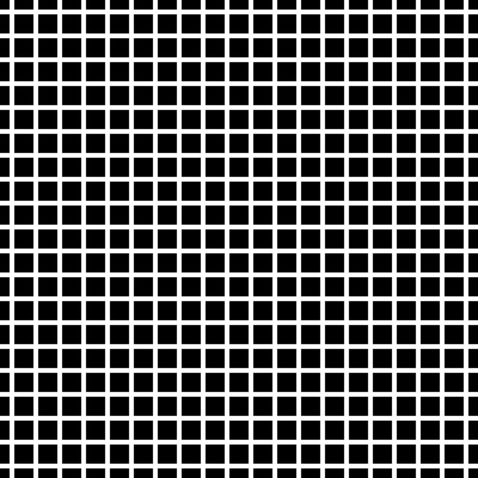 Seamless geometric pattern. Black square on white background. Simple repeat ornament. Vector illustration