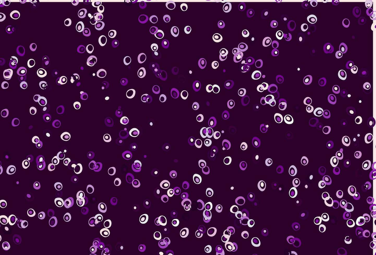 Fondo de vector púrpura claro con burbujas.