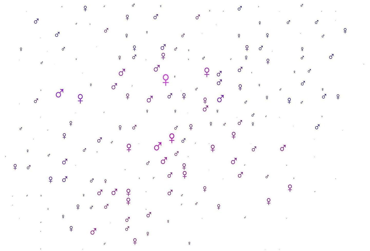 Light purple vector template with man, woman symbols.