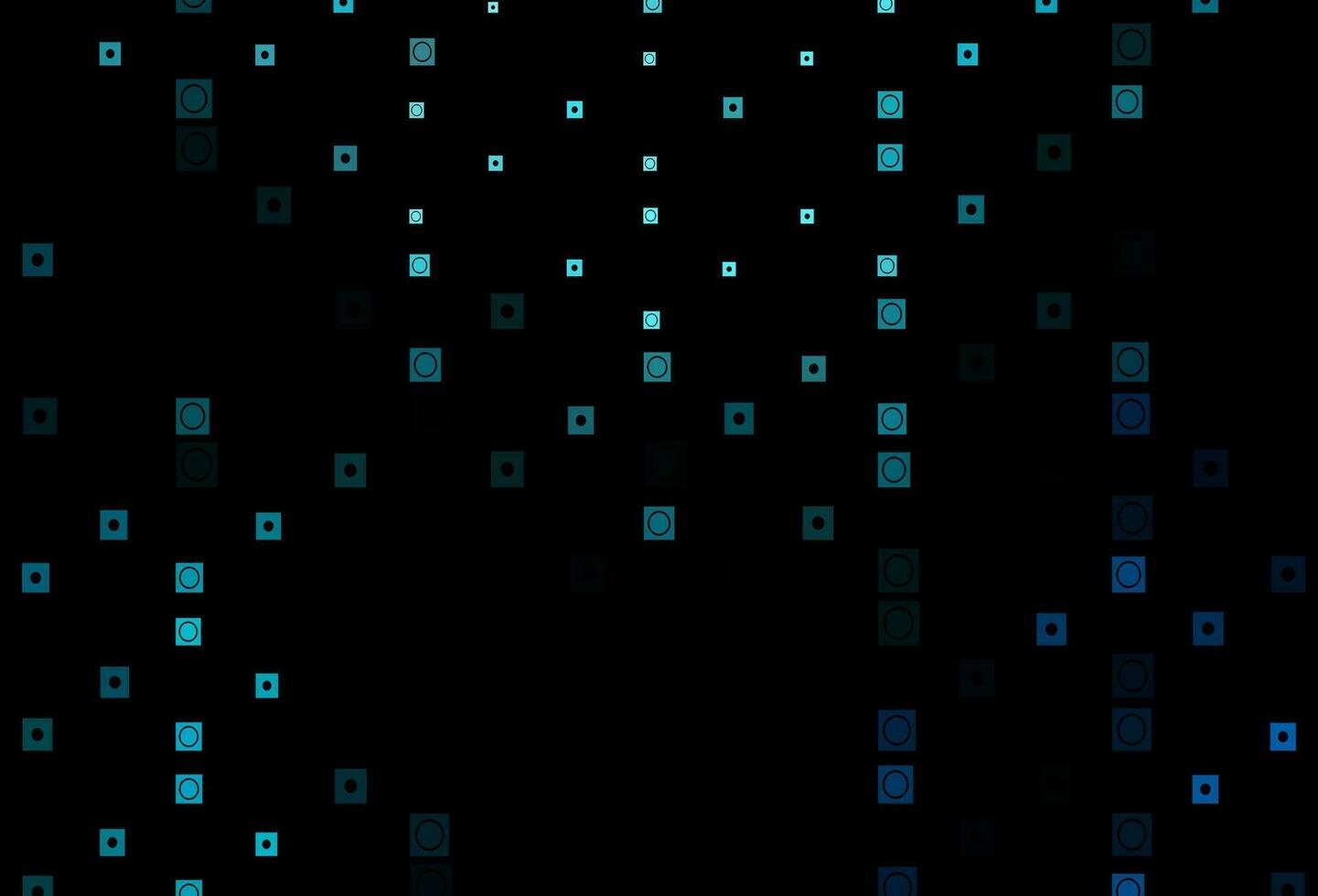 Dark BLUE vector template with circles, rectangles.