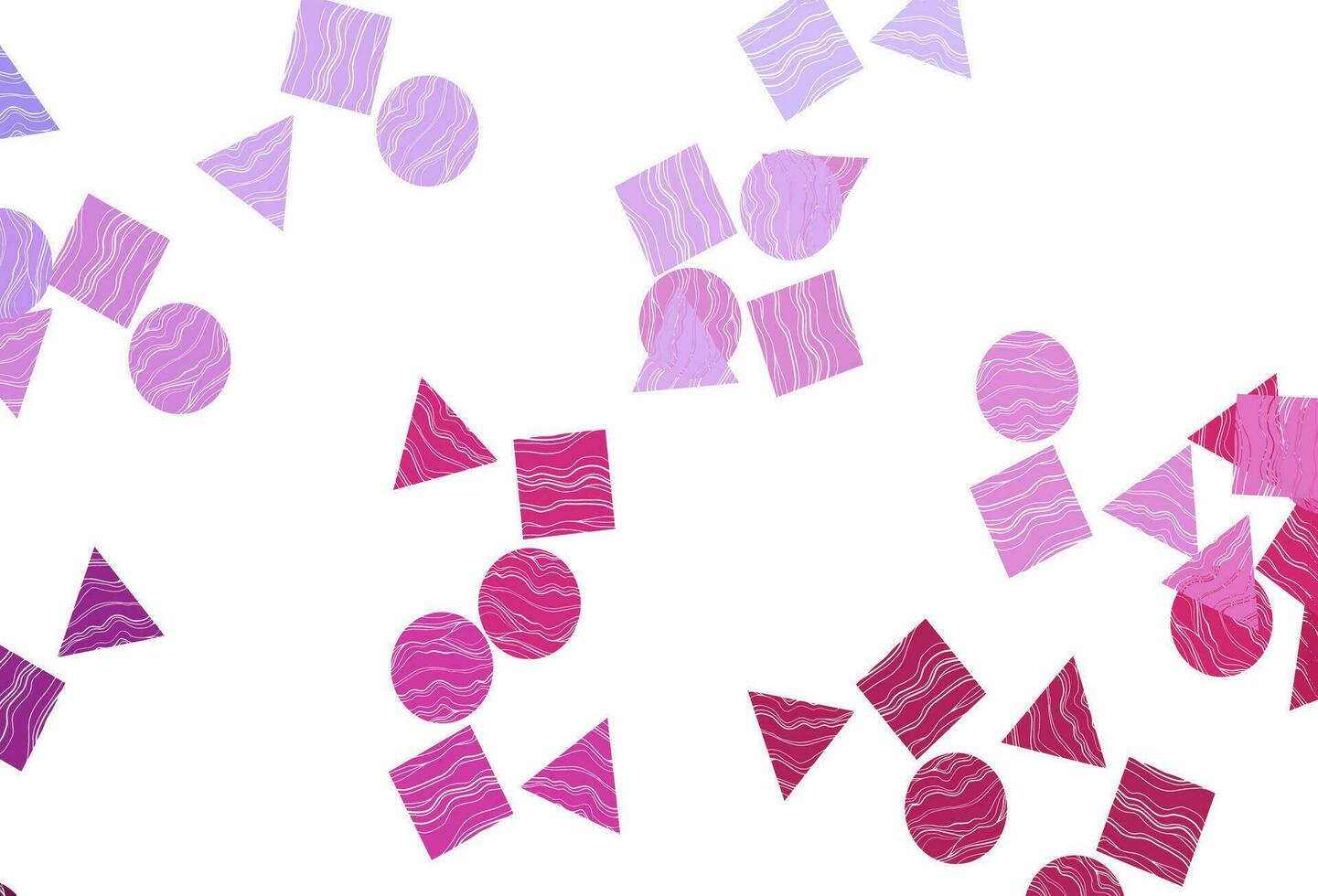 Light Pink, Blue vector template with crystals, circles, squares.