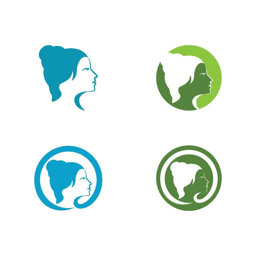 Woman face silhouette vector