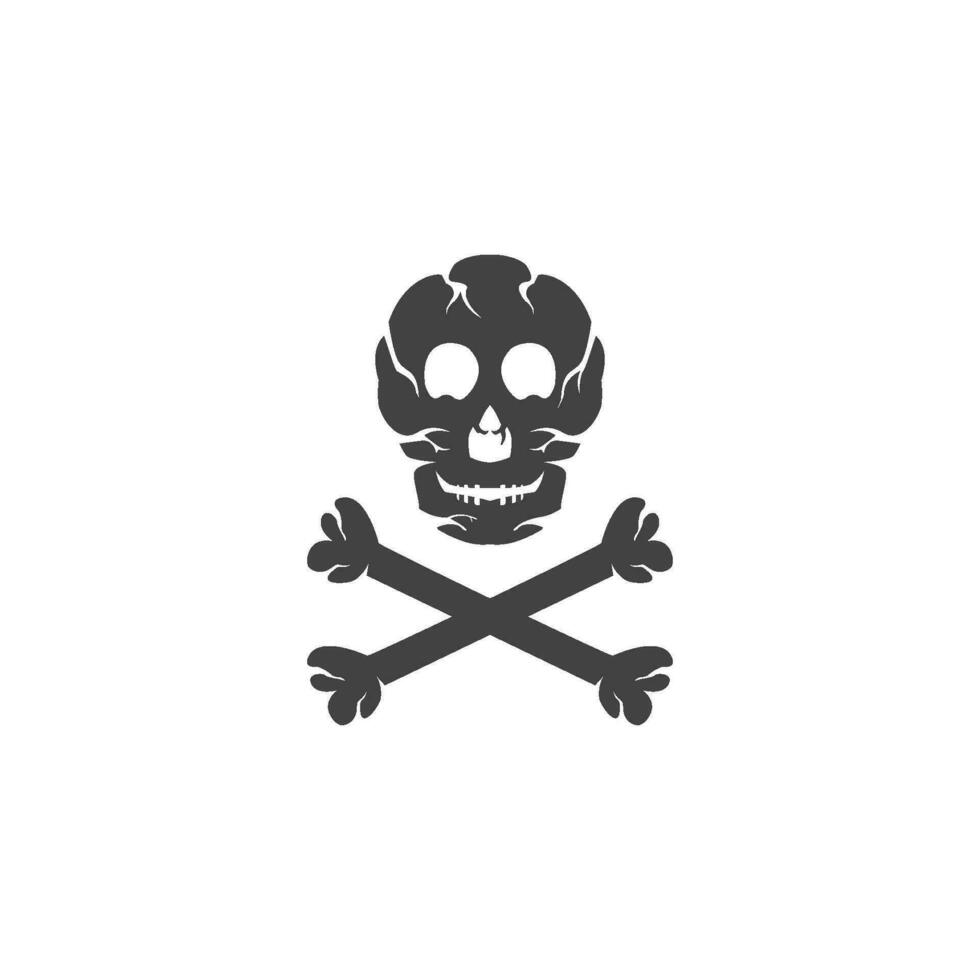 Skull vector icon illustration design