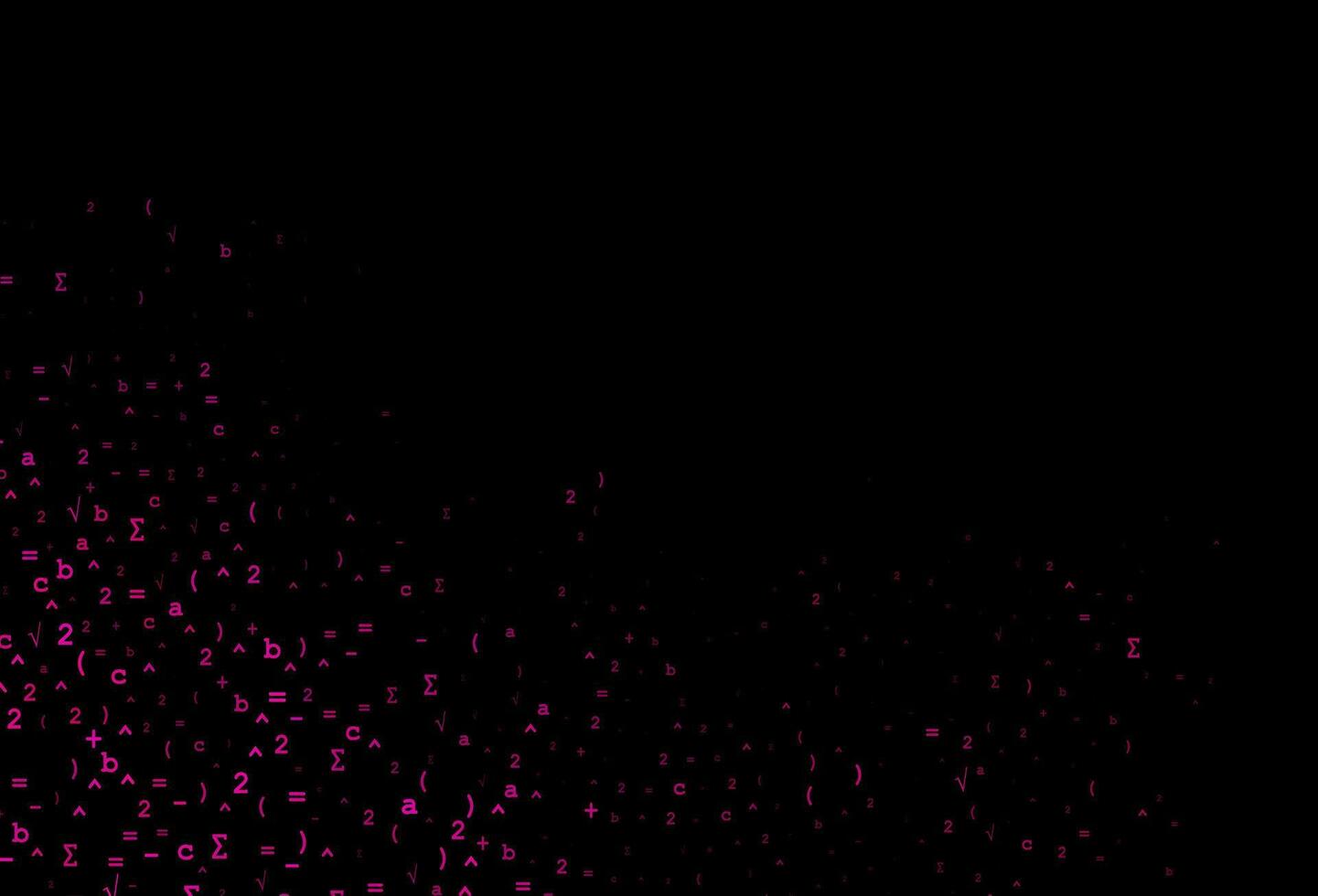 Dark Pink vector template with math simbols.